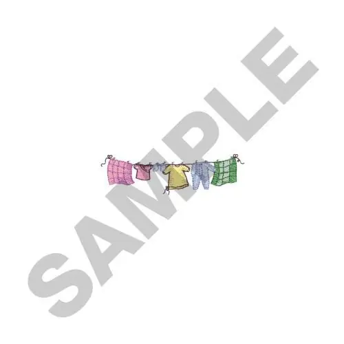 CLOTHES LINE Embroidery Design New Release