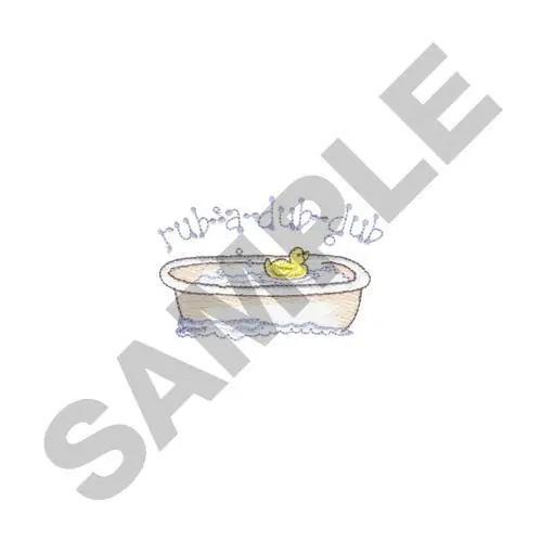 Crafted RUB A DUB DUB TUB Embroidery Design