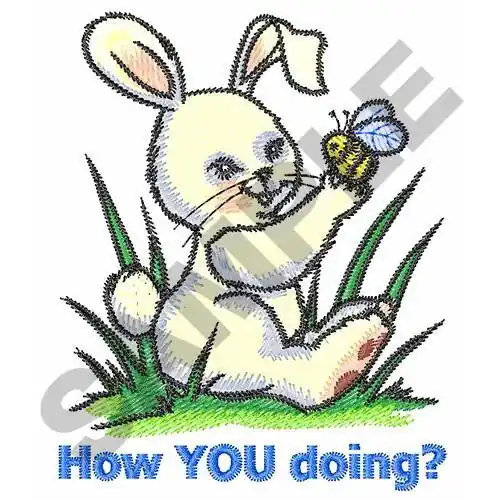 Secure Checkout HOW YOU DOING? Embroidery Design