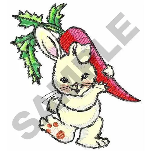 BUNNY HOLDING CARROT Embroidery Design Limited Time