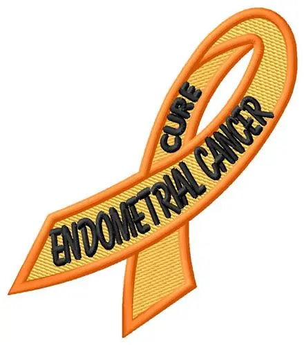 Secure Checkout Cure Endometrial Cancer Embroidery Design