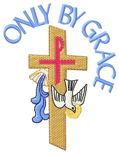 Big Sale Grace Christian Logo Embroidery Design