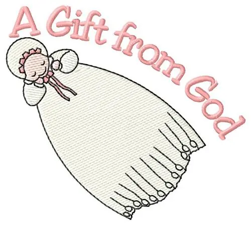Gift From God Baby Embroidery Design Holiday Sale