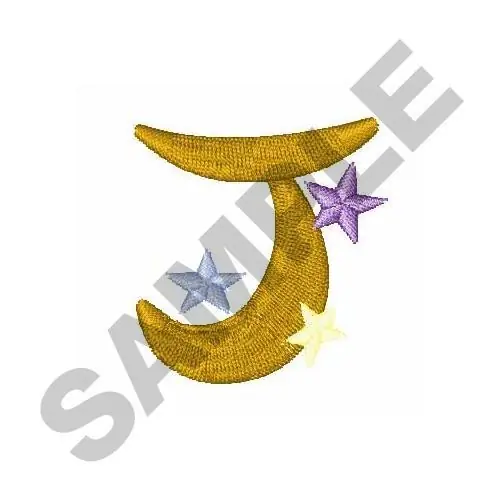 Star Letter J Embroidery Design Popular