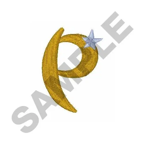 Star Letter p Embroidery Design New Release