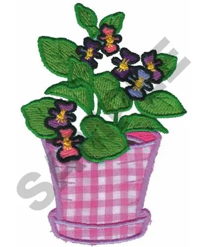 FLOWER POT APPLIQUE Embroidery Design Seasonal Sale