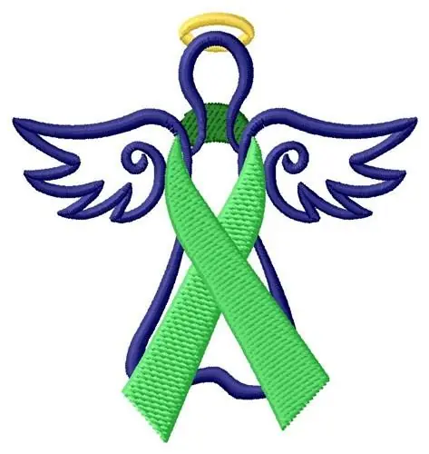 Angel Ribbon Organ Donor Embroidery Design Free Delivery