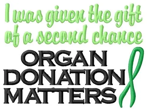 Shop Now Organ Donation Matters Embroidery Design
