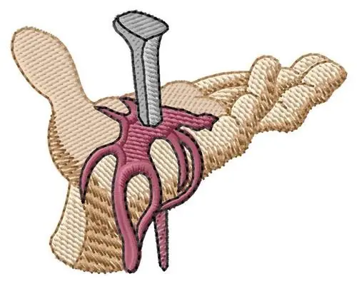 No Minimum Order Nail Scarred Hand Embroidery Design