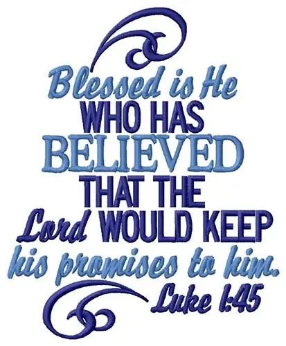 Blessed Is He Embroidery Design Budget
