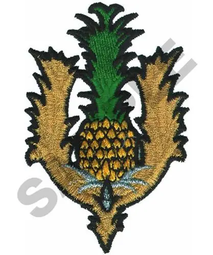 Same Day Shipping PINEAPPLE CREST Embroidery Design