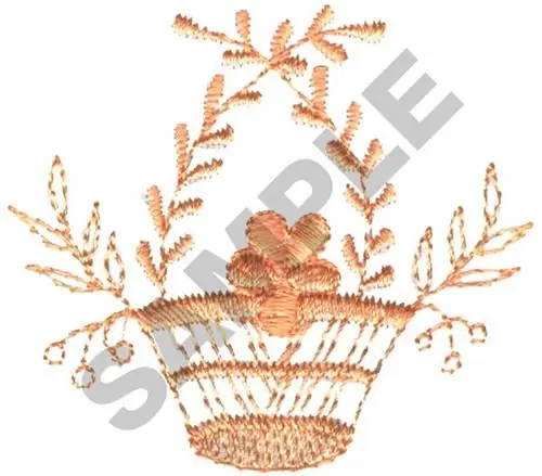 Same Day Shipping FLORAL BASKET Embroidery Design