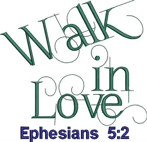 Grab Now Walk In Love Embroidery Design