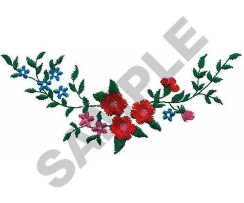 No Minimum Order FLORAL ARRANGEMENT Embroidery Design