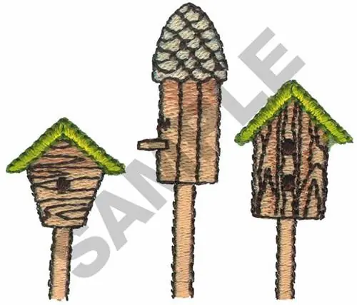 BIRDHOUSES Embroidery Design Limited Time