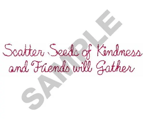 Cheap SCATTER SEEDS OF KINDNESS AND... Embroidery Design