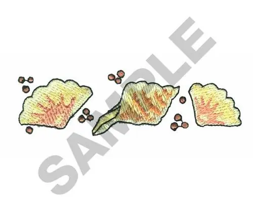 SEASHELLS Embroidery Design Worldwide Shipping