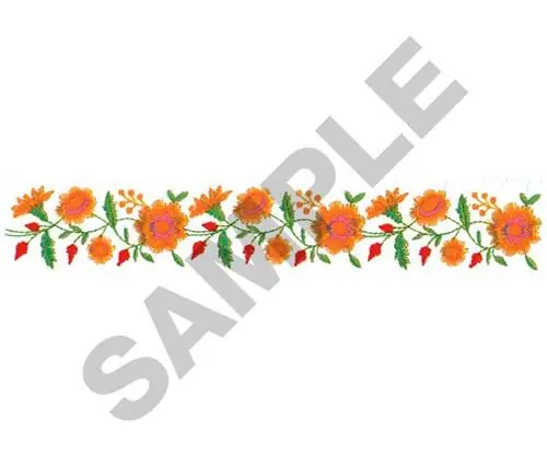 Genuine FLORAL BORDER Embroidery Design