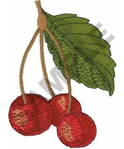 CHERRIES Embroidery Design Crafted