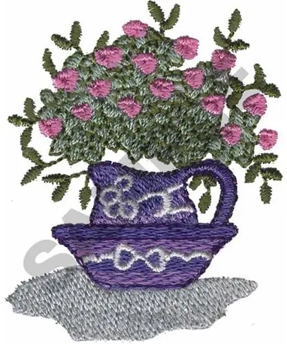 FLOWER POT Embroidery Design In Demand
