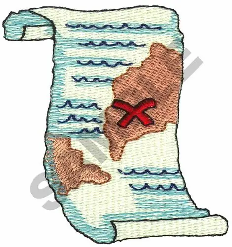 Brand New TRESURE MAP Embroidery Design
