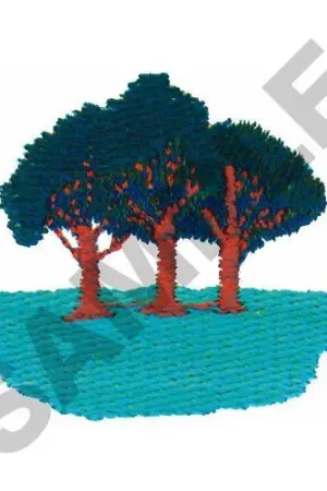 3 SHADE TREES Embroidery Design Today Only