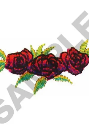 ARRANGED ROSES Embroidery Design Crafted