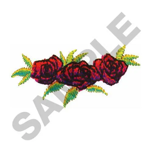 ARRANGED ROSES Embroidery Design Crafted
