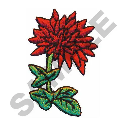 Viral RED FLOWER Embroidery Design