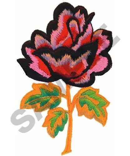 Handmade OUTLINED FLOWER Embroidery Design