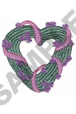 Authentic HEART WREATH Embroidery Design