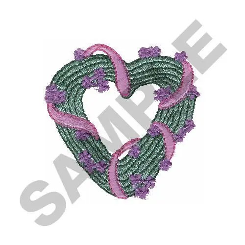 Authentic HEART WREATH Embroidery Design