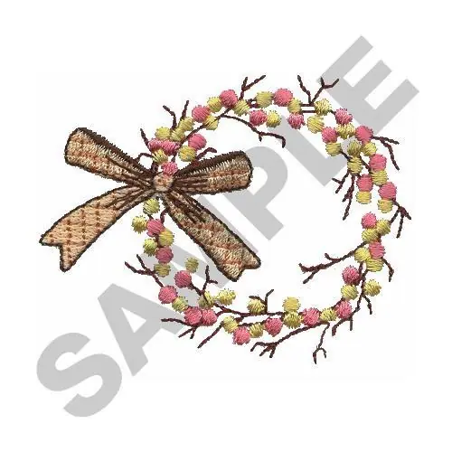 FLORAL WREATH Embroidery Design Cheap