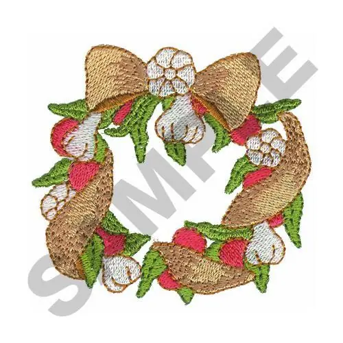 Professional Grade GARLIC WREATH Embroidery Design