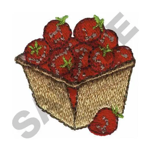 Save Now BASKET OF STRAWBERRIES Embroidery Design