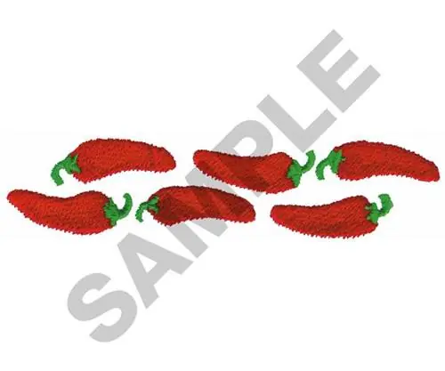 CHILI PEPPER BORDER Embroidery Design No Minimum Order