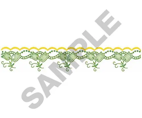 ABSTRACT BORDER Embroidery Design Handmade