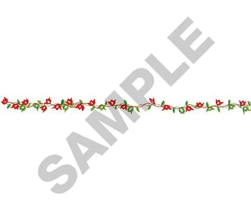 No Minimum Order FLORAL BORDER 245 Embroidery Design