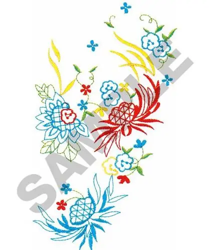 FLORAL MOTIF 283 Embroidery Design Today Only