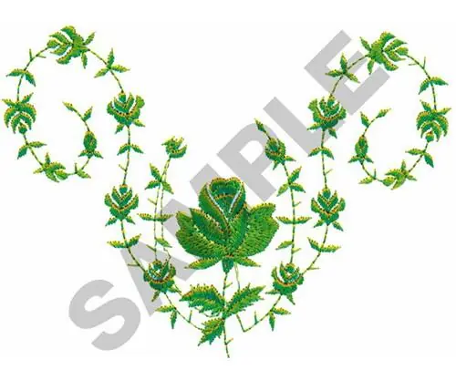 GREEN MOTIF 294 Embroidery Design Best Seller