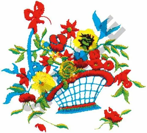 FLOWER BASKET Embroidery Design In Demand