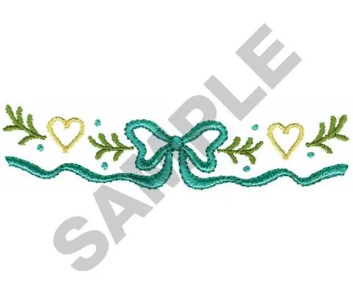 Trending HEARTS AND RIBBON BORDER Embroidery Design