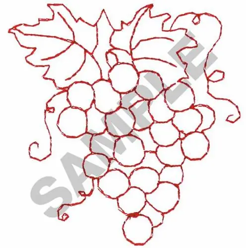 GRAPES Embroidery Design Fresh Stock