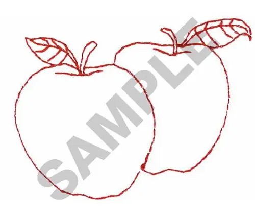 APPLES Embroidery Design Free Delivery