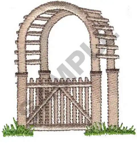 Money Back Guarantee GATED ARBOR Embroidery Design