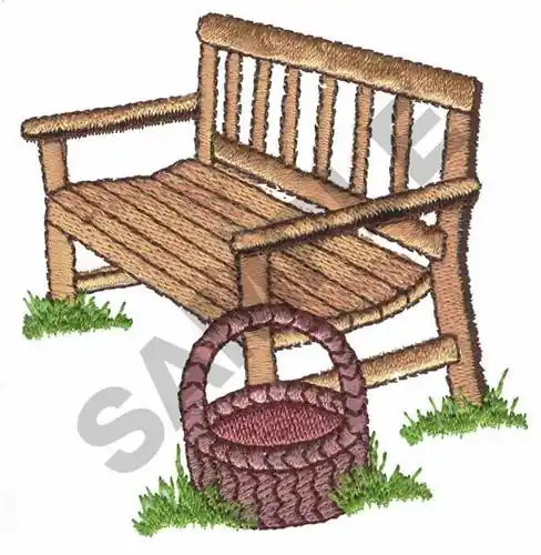 Last Chance GARDEN BENCH Embroidery Design