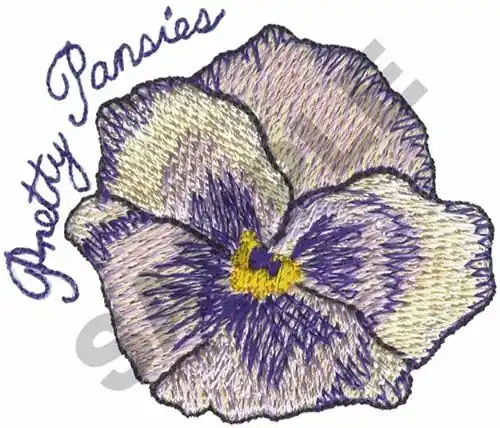 Buy Direct PRETTY PANSIES Embroidery Design