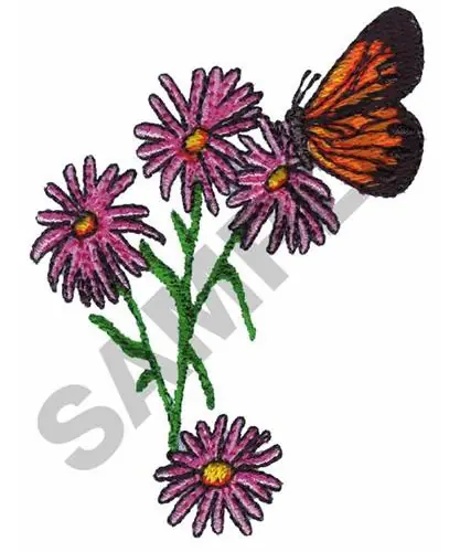 Fan Favorite BUTTERFLY ON FLOWER Embroidery Design
