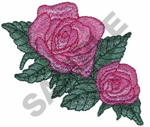Fast Shipping PINK ROSE Embroidery Design