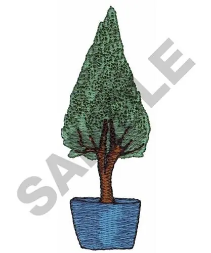 Limited Offer Potted Pine Tree Embroidery Design